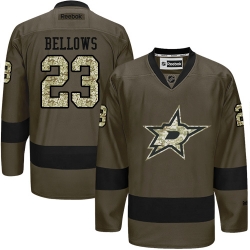 Brian Bellows Reebok Dallas Stars Authentic Green Salute to Service NHL Jersey