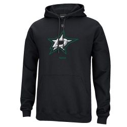 NHL Reebok Dallas Stars Primary Logo Pullover Hoodie - Black