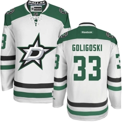 Alex Goligoski Reebok Dallas Stars Premier White Away NHL Jersey