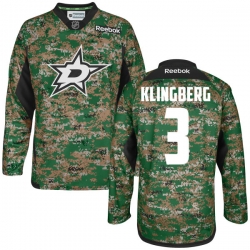 John Klingberg Reebok Dallas Stars Authentic Camo Digital Veteran's Day Practice Jersey