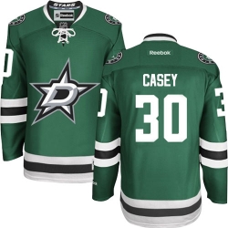 Jon Casey Reebok Dallas Stars Authentic Green Home NHL Jersey
