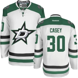 Jon Casey Reebok Dallas Stars Premier White Away NHL Jersey