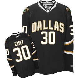 Jon Casey Reebok Dallas Stars Premier Black NHL Jersey