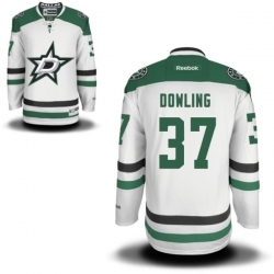 Justin Dowling Youth Reebok Dallas Stars Authentic White Away Jersey