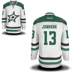 Mattias Janmark Reebok Dallas Stars Authentic White Away Jersey