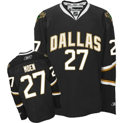 Travis Moen Reebok Dallas Stars Authentic Black NHL Jersey