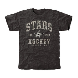 NHL Dallas Stars Black Camo Stack Tri-Blend T-Shirt