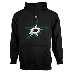 NHL Dallas Stars Old Time Hockey Big Logo with Crest Pullover Hoodie - Black