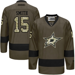 Bobby Smith Reebok Dallas Stars Authentic Green Salute to Service NHL Jersey