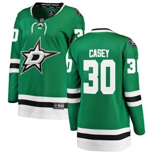 Jon Casey Women's Fanatics Branded Dallas Stars Breakaway Green Home Jersey