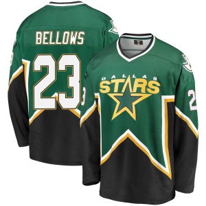 Brian Bellows Men's Fanatics Branded Dallas Stars Premier Green/Black Breakaway Kelly Heritage Jersey