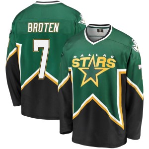 Neal Broten Men's Fanatics Branded Dallas Stars Premier Green/Black Breakaway Kelly Heritage Jersey