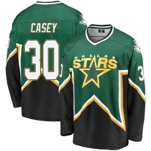 Jon Casey Men's Fanatics Branded Dallas Stars Premier Green/Black Breakaway Kelly Heritage Jersey