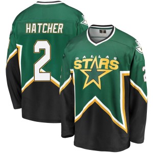 Derian Hatcher Men's Fanatics Branded Dallas Stars Premier Green/Black Breakaway Kelly Heritage Jersey