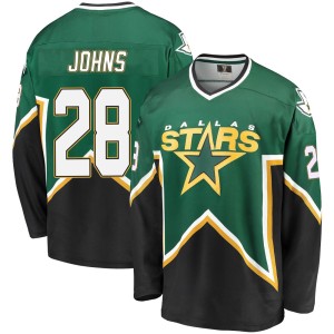 Stephen Johns Men's Fanatics Branded Dallas Stars Premier Green/Black Breakaway Kelly Heritage Jersey