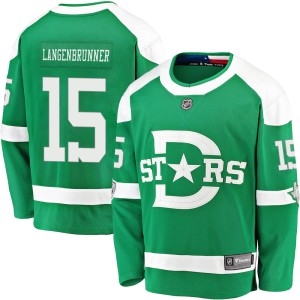 Jamie Langenbrunner Men's Fanatics Branded Dallas Stars Breakaway Green 2020 Winter Classic Jersey