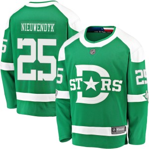 Joe Nieuwendyk Men's Fanatics Branded Dallas Stars Breakaway Green 2020 Winter Classic Jersey