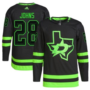 Stephen Johns Youth Adidas Dallas Stars Authentic Black Alternate Primegreen Pro Jersey