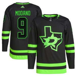 Mike Modano Youth Adidas Dallas Stars Authentic Black Alternate Primegreen Pro Jersey