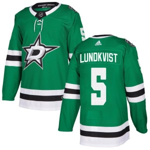 Nils Lundkvist Youth Adidas Dallas Stars Authentic Green Home Jersey