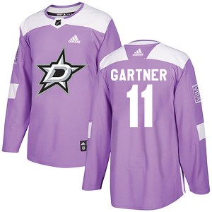 Mike Gartner Men's Adidas Dallas Stars Authentic Purple Fights Cancer Practice Jersey