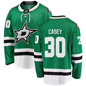 Jon Casey Men's Fanatics Branded Dallas Stars Breakaway Green Home Jersey