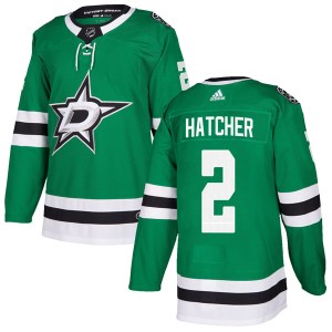 Derian Hatcher Men's Adidas Dallas Stars Authentic Green Home Jersey