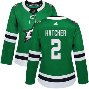 Derian Hatcher Women's Adidas Dallas Stars Authentic Green Home Jersey