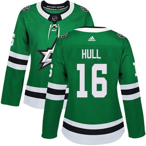 Brett Hull Women's Adidas Dallas Stars Authentic Green Home Jersey