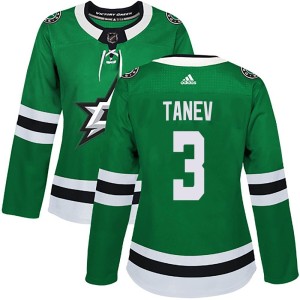Chris Tanev Women's Adidas Dallas Stars Authentic Green Home Jersey