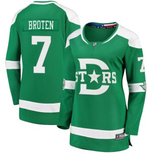 Neal Broten Women's Fanatics Branded Dallas Stars Breakaway Green 2020 Winter Classic Jersey