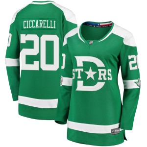 Dino Ciccarelli Women's Fanatics Branded Dallas Stars Breakaway Green 2020 Winter Classic Jersey