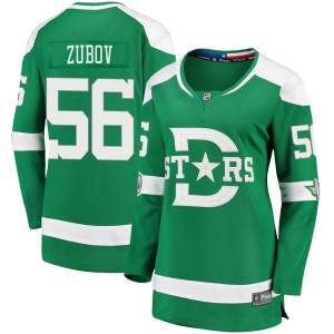 Sergei Zubov Women's Fanatics Branded Dallas Stars Breakaway Green 2020 Winter Classic Jersey
