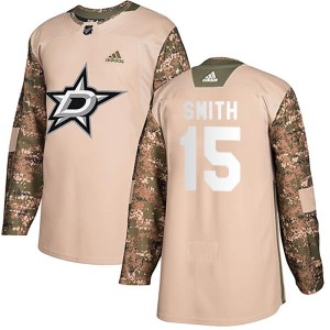 Craig Smith Youth Adidas Dallas Stars Authentic Camo Veterans Day Practice Jersey