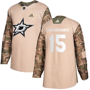 Jamie Langenbrunner Youth Adidas Dallas Stars Authentic Camo Veterans Day Practice Jersey