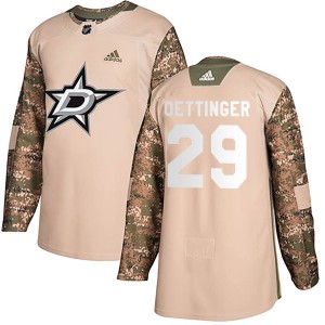 Jake Oettinger Youth Adidas Dallas Stars Authentic Camo ized Veterans Day Practice Jersey