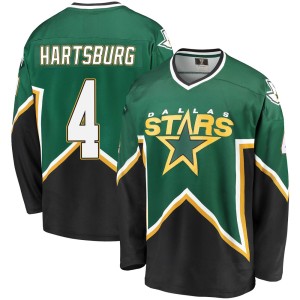 Craig Hartsburg Youth Fanatics Branded Dallas Stars Premier Green/Black Breakaway Kelly Heritage Jersey