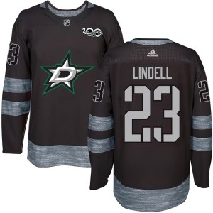 Esa Lindell Youth Dallas Stars Authentic Black 1917-2017 100th Anniversary Jersey