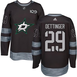Jake Oettinger Youth Dallas Stars Authentic Black 1917-2017 100th Anniversary Jersey
