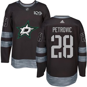 Alexander Petrovic Youth Dallas Stars Authentic Black 1917-2017 100th Anniversary Jersey