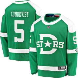 Nils Lundkvist Youth Fanatics Branded Dallas Stars Breakaway Green 2020 Winter Classic Player Jersey