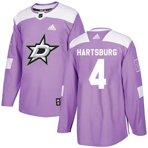 Craig Hartsburg Youth Adidas Dallas Stars Authentic Purple Fights Cancer Practice Jersey
