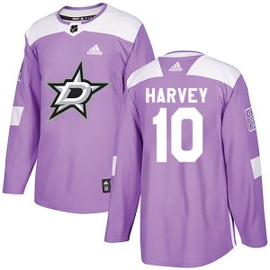 Todd Harvey Youth Adidas Dallas Stars Authentic Purple Fights Cancer Practice Jersey