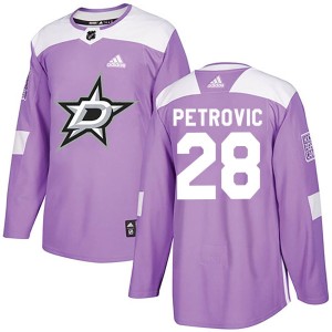 Alexander Petrovic Youth Adidas Dallas Stars Authentic Purple Fights Cancer Practice Jersey