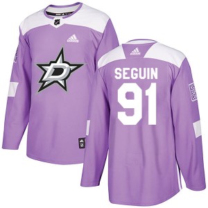 Tyler Seguin Youth Adidas Dallas Stars Authentic Purple Fights Cancer Practice Jersey