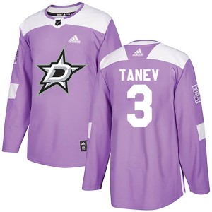 Chris Tanev Youth Adidas Dallas Stars Authentic Purple Fights Cancer Practice Jersey
