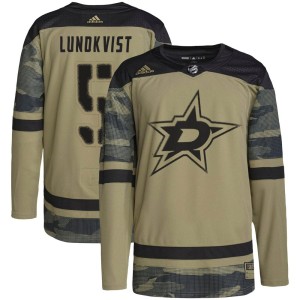 Nils Lundkvist Youth Adidas Dallas Stars Authentic Camo Military Appreciation Practice Jersey