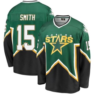 Bobby Smith Men's Fanatics Branded Dallas Stars Premier Green/Black Breakaway Kelly Heritage Jersey