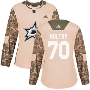 Braden Holtby Women's Adidas Dallas Stars Authentic Camo Veterans Day Practice Jersey