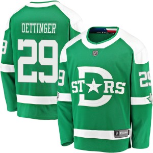 Jake Oettinger Men's Fanatics Branded Dallas Stars Breakaway Green ized 2020 Winter Classic Player Jersey